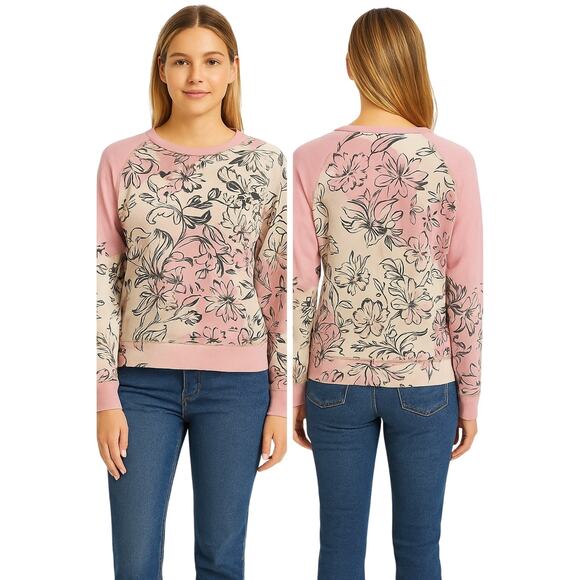 Sundry Floral Long Sleeve Crop Top Size Small, NWT - Picture 1 of 6